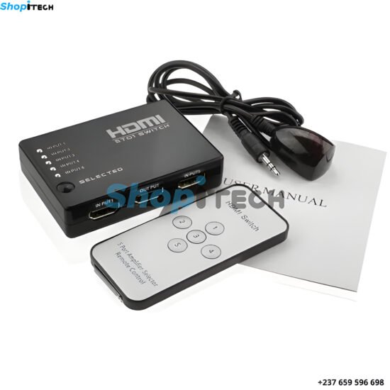 Commutateur HDMI 5X1 (SWITCH) Avec Contrôle Générique(Télécommande)