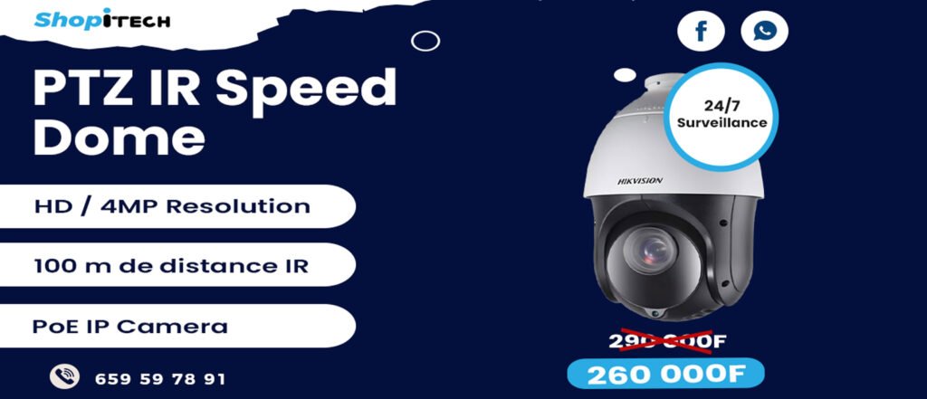 caméra de surveillance ptz ir speed dome