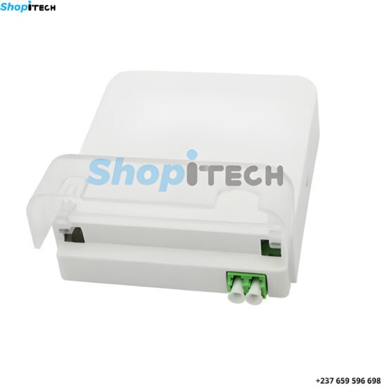 Boîtier de terminaison fibre optique duplex FTTH 2 ports LC/APC, prise murale IP54, intérieur, ABS+PC(LC APC DEPLEX BOX)