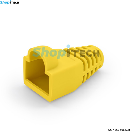 Manchon de protection pour connecteur RJ45 paquet de 100 colleur jaune