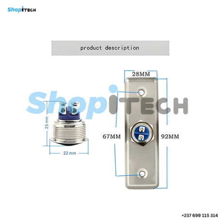 mini Bouton Poussoir Interrupteur Panneau Tactile En Acier