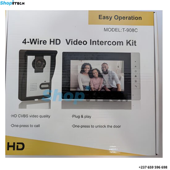 système d'Intercom Vidéo 4 Wire HD TVI Model T-908C