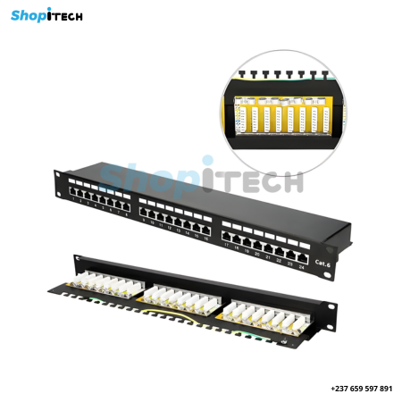 Patch Panel CAT6 24 Ports HLTD – Panneau de Brassage Réseau RJ45