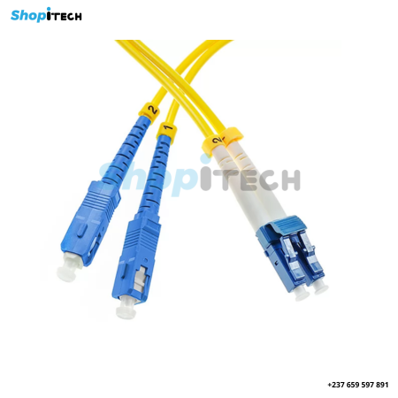 Fiber Patchcord LC/UPC – SC/UPC SM Duplex 2M Câble Fibre Optique