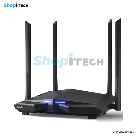 Routeur WiFi Tenda AC10 V5 AC1200 Gigabit Double Bande MU-MIMO