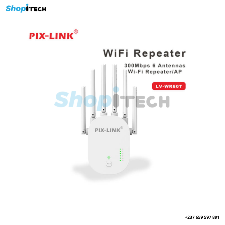 Répéteur WiFi Pix-Link WR56T 1200Mbps – Amplificateur Signal 6 Antennes