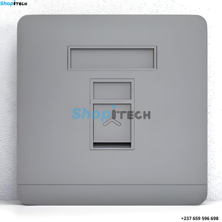 Prise murale Cat5e et CAT6 2ports RJ45 1 port couleur grise