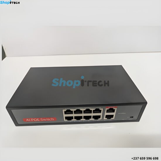 Switch SMART 8 Ports PoE  Ethernet 100 Mbps + 2 Ports Uplink 100 Mbps